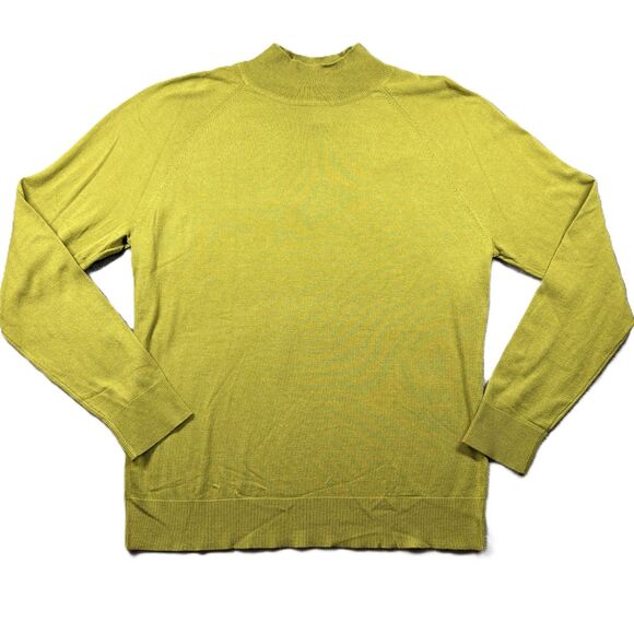 Talbots Vintage NWT Sweater Mockneck Lightweight Preppy Pea Green Size XL F150 - Picture 1 of 8